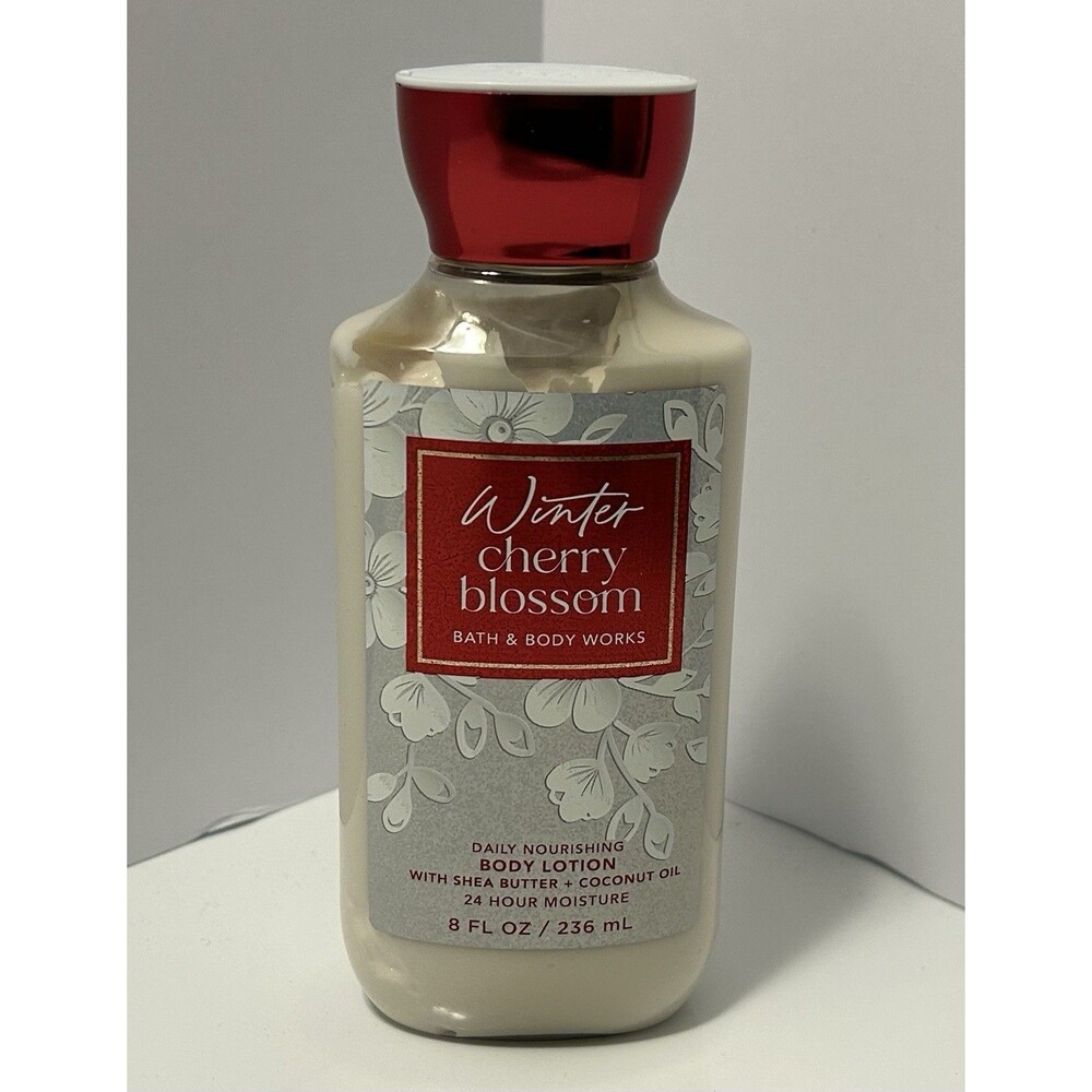 Bath & Body Works Winter Cherry Blossom Lotion 24hr Moisture 8 fl oz Shea Butter
